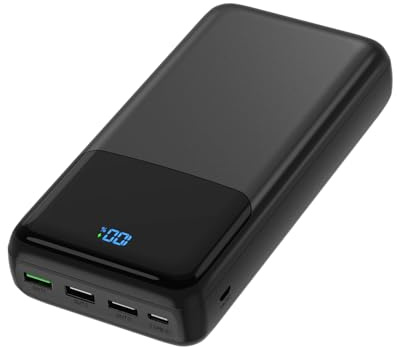 PowerBank 50000 mAh di grande capacità, 30 W di ricarica rapida Power Bank USB-C 4 uscite e 2 ingressi