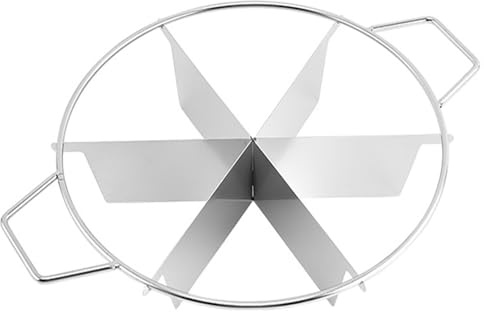 CTESNE【Non Stick Cake Cutter】6-Piece Stainless Steel Cake Cutter, Pie Cutter with Side Handles, Cake Slicer for Even Slices,Kitchen Baking Tool (11 Diameter)