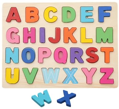 Kinder Alphabetisches Rechen- und Zahlenpuzzle Holz Montessori Vorschul-Lernspiel Bildungsspielzeug Geburtstagsgeschenke für Kinder Kleinkinder