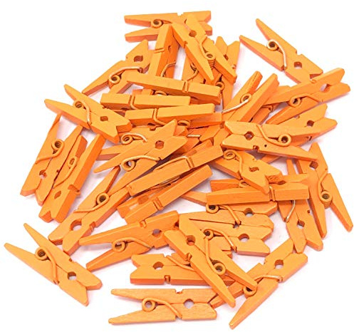 25 mm Mini Orange en bois à pinces à linge Craft pour décoration de fête de mariage vintage Scrapbooking 25mm Orange