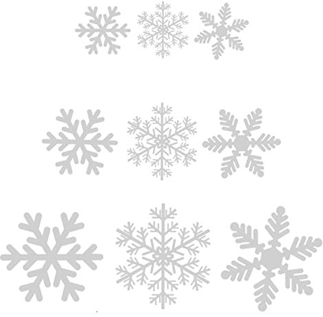 Lynlon 108 Fensterdeko Schneeflocken Schneeflocken Fensterbilder Abnehmbare Fensterdeko Statisch Haftende PVC Aufkleber für Weihnachts-Fenster Dekoration, Türen,Schaufenster, Vitrinen, Glasfronten