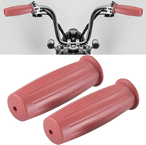 KATUR 7/8 Griffe Rote Motorrad lenkergriffe 22mm 7/8 '' 24mm Rutschfester Lenker Gummi Open Bar End Thruster Griffe Komfortgriff für Honda Yamaha Kawasaki Suzuki