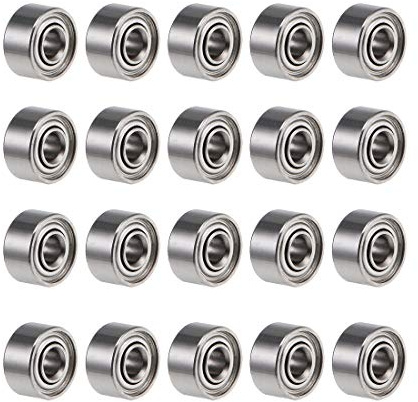 sourcing map 20 Stück Kugellager Rillenkugellager 681XZZ 1,5mm Innendurchm 4mm Außendurchm 2mm Bohrung Doppelt Geschirmt Chromstahl Z2 für Skateboard 3D Drucker Roller Inline Skates