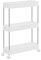SONGMICS Carrello Portaoggetti a 3 Livelli, Carrello con Ruote, Carrello da Cucina Salvaspazio in Bagno Ufficio, 14,4 x 42 x 60,6 cm, Bianco Nuvola KSC007W01