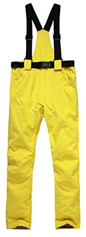 Tubayia Damen Herren Winddicht Softshellhose Skihose Schneehose Für Snowboarden, Wandern, Klettern, Skifahren (Gelb,XXL)