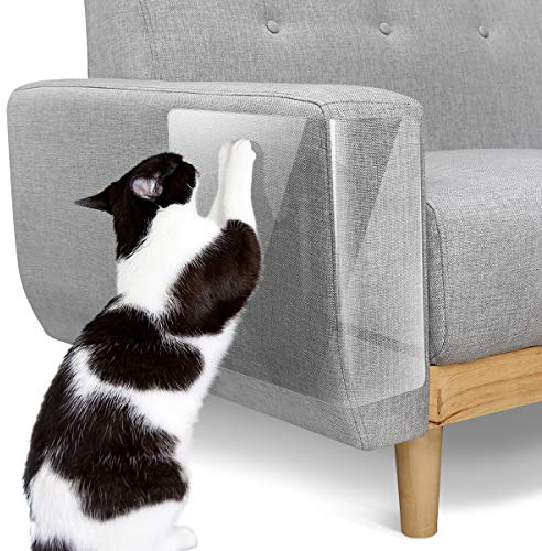 Pawaboo Möbelschoner für Haustiere, [10er-Pack] Kratzschutzband für Katzen, Trainingsband für Möbelschoner, Kratzschutz für Couch Corner mit Polsternadeln