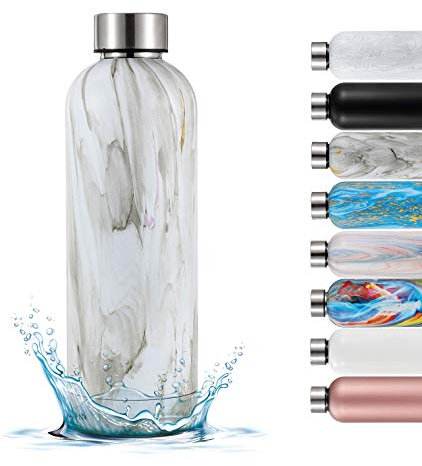 ZERTAGO Edelstahl Trinkflasche 500 ml Doppelwandige Thermosflasche Kohlensäure geeignet Auslaufsicher