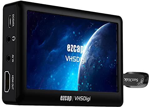 Y&H Enregistreurs vidéo AV, Conversion Audio vidéo analogique en numérique - Numérisez la vidéo d'enregistrement à partir de VHS, magnétoscopes, AV, RCA, Hi8, caméscope, lecteurs DVD ezcap180