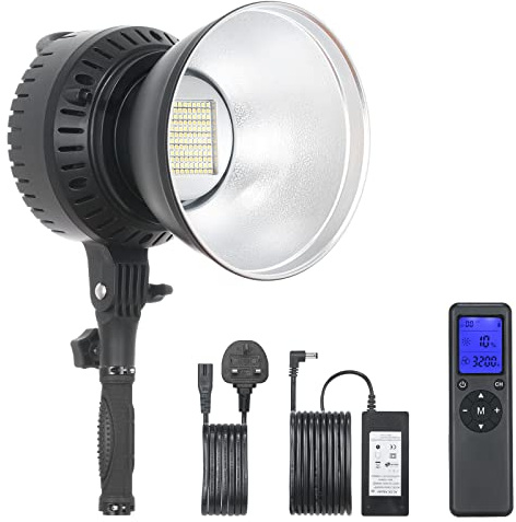 Andoer CL-60B 60W Professional Studio Light LED Video Light 3200K-5600K with Bowens Mount Protector Reflector Diffuser Remote Control for Studio Outdoor Photography Portrait Video Recording