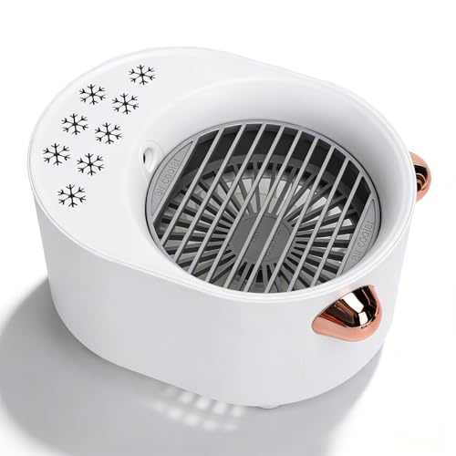 Air Conditioner Fan, Adjustable Small Humidifier Fan, Mini Personal Evaporative Air Cooler, Quiet Operation for Home Office in Bedroom