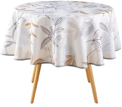 douceur d'intérieur, Tovaglia rotonda (Diametro 180 cm) Miraline, Poliestere Stampato