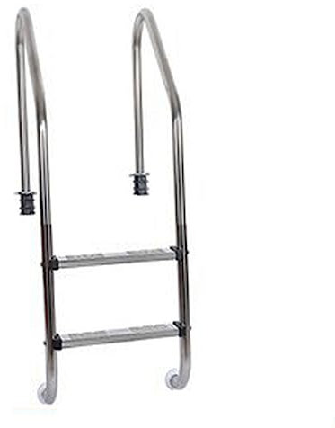DOZPAL Échelle de Piscine enterrée en Acier Inoxydable avec pédale épaisse résistante à l'usure pour Piscine intérieure/extérieure - Capacité de Poids de 200 kg,C-2steps