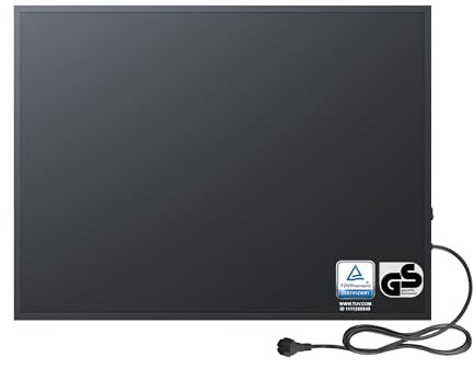 BR Bringer Infrarotheizung 450 Watt - Infrarot Elektroheizung Energiesparend - TÜV & GS - Deutsche Qualitätsmarke (schwarz)