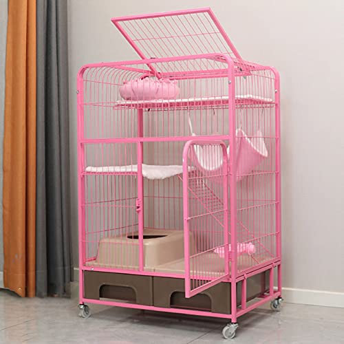 Katzenkäfig – robuste Hundebox, stabiler Hundekäfig aus Metall, Hundehütten, Katzenhaus, zusammenklappbarer Metallkäfig für mittelgroße und große Hunde, Haustier-Laufstall für drinnen und draußen mit