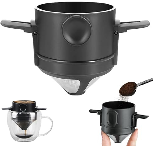 Coffee Filter Halt, Permanenter Filter, Kaffeefilter-Kopfanhänger, leicht Tragbar für Home-Office, Reisen und Camping