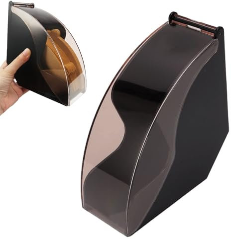 Kaffeefilterhalter Mit Deckel, Schwarz Kaffeefilter Papierspender Rack, Filtertütenhalter, Wiederverwendbar Kaffeefilter Aufbewahrung, Fächerförmige Filterpapierhalter, Für Küchen, Cafés, Bars