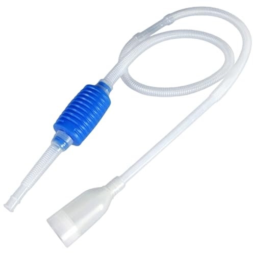 BEAHING Pompe de Transfert d'eau, Siphon d'aquarium, Pompe à Siphon Manuelle de 5 Pieds, Nettoyeur Gravier à Vide Aquarium Idéal pour Le Nettoyage et l'évolution l'eau en Minutes, Nettoyer pêche