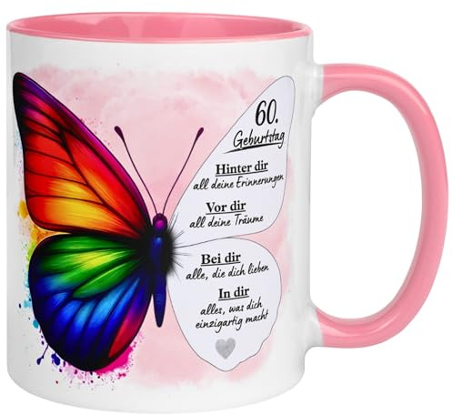 60 Geburtstag Frau Geschenk Tasse | Weil du einfach Einzigartig bist | Geburtstagstasse für Frauen zum 60. Geburtstag | 60ter Geburtstag - Geburtstagsgeschenk mit Spruch | Made in Germany