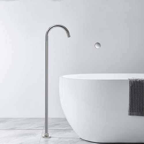 Freistehende Badewanne Armatur Einzelmodus Schwanenhals Einhebelmischer Badinstallationen für Badewanne,Verchromt