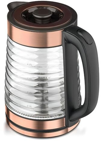 Bouilloire Électrique En Verre Transparent De 2,2 L – Grande Capacité, Multifonctionnelle, Avec Protection Contre La Surchauffe