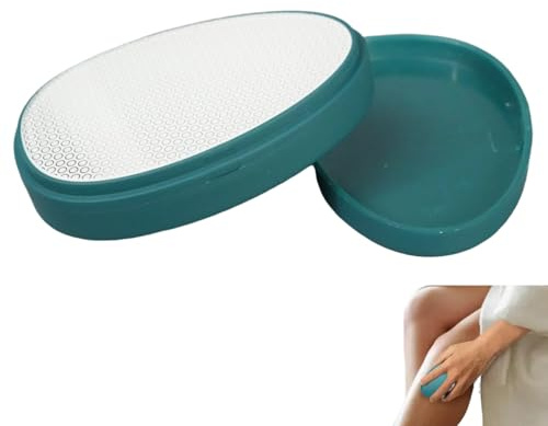 leruiyezs Depilatore di Cristallo Indolore,Pietra Depilatoria Riutilizzabile e Lavabile,Verde,Epilatore Cristallo Compatto per Gambe,Braccia,Schiena e Zone Sensibili,Depilatore Portatile per Donna&Uom