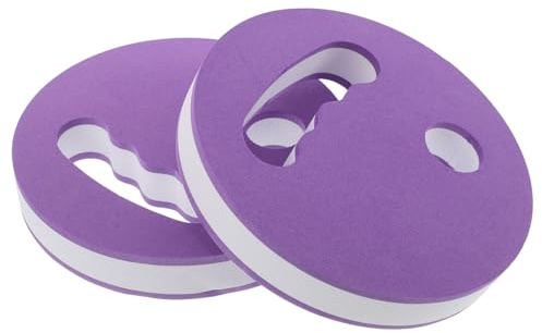 Healeved Paletas de Mano para Natación 1 Par Discos de Espuma EVA Morado y Equipo de Entrenamiento Acuático para Principiantes y Adultos Pesas de Resistencia para Piscina y