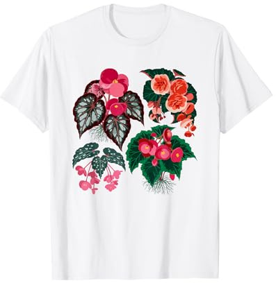 Begonia Rex Leaf Watercolor Botanical Plant Mom Lover T-Shirt