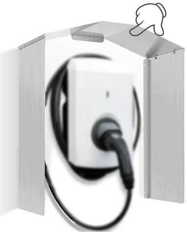 Utomhus väggladdningsskydd, EV laddare skyddstak, aluminiumlegering väderbeständig laddningsstation skydd