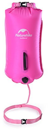 NatureHike Schwimmkörper wasserdichte Tasche 28 l Luftsack aufblasbarer Körper wasserdichte Tasche für Schwimmer und Triathleten Schwimmkörper für sicheres Training, rose