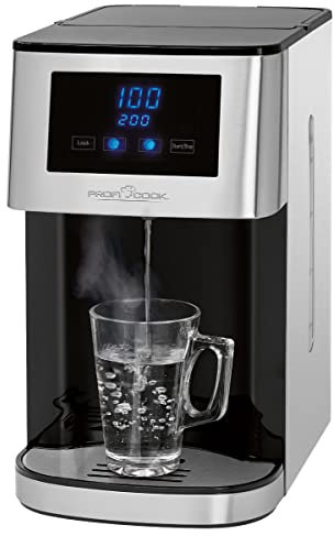 ProfiCook PC-HWS 1145 Hot Water Dispenser, Stainless Steel Housing, Hot Water at the Touch of a Button in Approx. 3 Seconds, LED Display with Sensor Touch Control, 2600 Watt