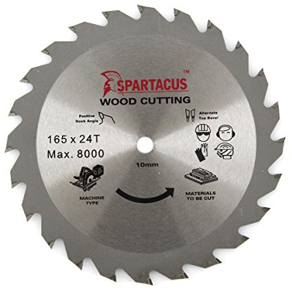 Spartacus Wood Cutting Circular Saw Blade 165mm x 10mm Bore 24 Teeth