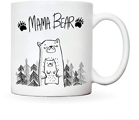 Manta Makes Mum Mug | Mama Bear | Mothers Day Cup Presents from Daughter | Gifts for mums Birthday | Christmas Mother or Sibling Gift