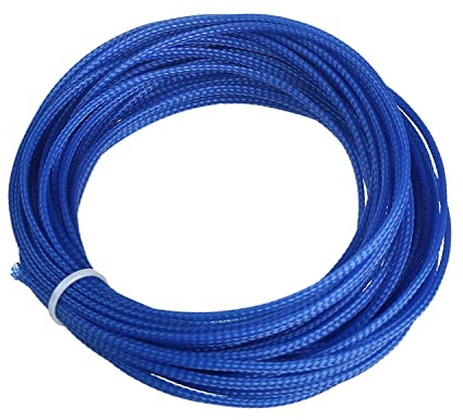 Othmro Manicotto flessibile in rete metallica in PET espandibile, 10 m, blu, protegge i cavi dagli animali domestici che masticano