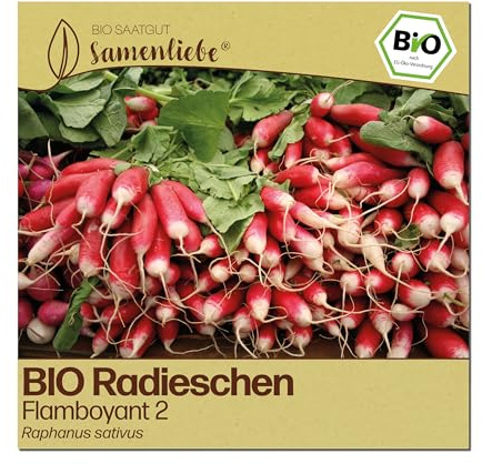 Samenliebe BIO Radieschen Samen | Flamboyant 2 - mild & lang - samenfestes BIO Saatgut