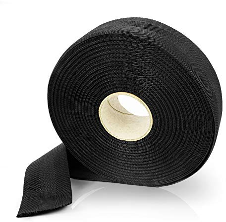 Effaband Baumanbinder 25m schwarz Breite 50 mm/Pflanzenbinder zur Baumbefestigung aus witterungsbeständigem & verrottungsfestem Polyester/Pflanzenhalter als Pflanzen- oder Baumstütze