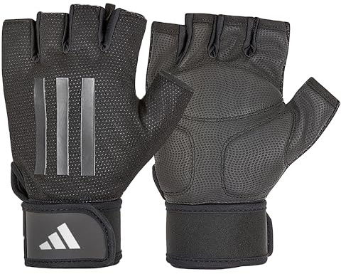 adidas Gants d'entraînement Elite - Mixte Adulte - Noir/Gris - S