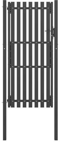 vidaXL Gartentor aus Stahl 100 x 200 cm Anthrazit