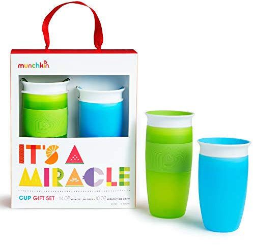 Munchkin® It's a Miracle! 360 Schnabeltasse, Geschenkset, inkl. 284 ml und 397 ml Miracle® 360 Becher, Blau/Grün