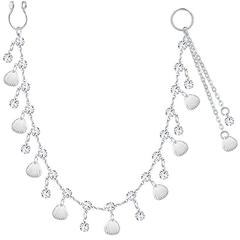 D.Bella Kette von Nase zu Ohr,Gefälschte Nasen-Ring-Kette Ohrring Piercing Fakepircings Nase Frauen-körper-schmuck