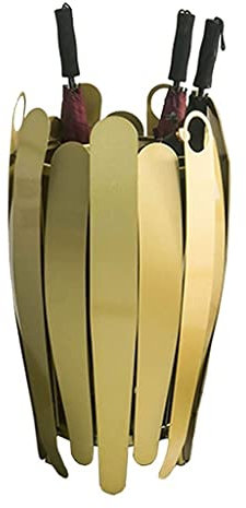 Paragüeros Soporte de Paraguas de Lujo Ligero de Metal, el Cubo de Paraguas de pétalo Creativo Puede almacenar 30 Paraguas, Adornos Decorativos multifuncionales 45x75cm (Color : Gold)
