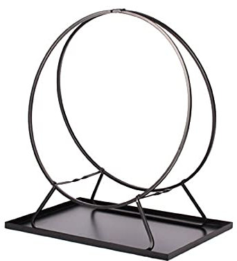 Kaminholzregal Outdoor Indoor Kamin Holzstruktur Kaminzubehör Holz Stapeln Indoor und Outdoor Brennholz Racks Schwarz Eisen Metallrahmen Brennholz-Lagerregale für draußen (Color : Black)