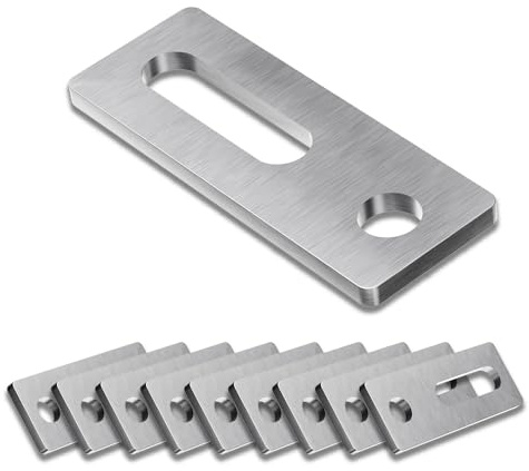 VOOXA 10St Edelstahl A2 Adapterplatte M10 80x30x5mm | Für Photovoltaik-/Solarbefestigung | für M10-Stockschrauben | korrosionsbeständig