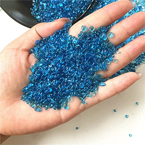 FLOAPA 50g 2-5mm K5 Mer Bleu Verre Gravier Glaçure Pierre Roche Poli Aquarium Spécimen Cristaux Pierres brutes et minéraux