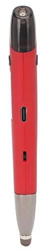 Mouse Tascabile con Penna, Traduzione 1600 DPI 2,4 GHz Mouse con Penna per Input Vocale Wireless Ad Alta Precisione con Clic Facile per PC (Rosso)