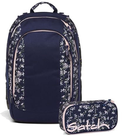 Satch Air Schulrucksack Set 2tlg. inkl. Schlamperbox (Bloomy Breeze)
