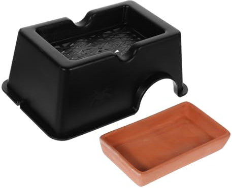 FONDOTIN Multifunktionales Reptilienversteck für Schildkröten Geckos befeuchteter Unterschlupf Schlangenversteck Höhle für Haustiere