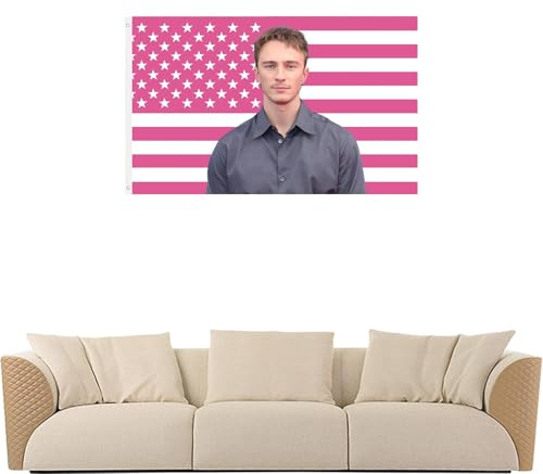 Generisch -Poster, Rosa USA-Flagge, Cameron Flagge, Lustige Wandbehänge, Dekorativer Hintergrund Pink Americans Flag Für Wandkunst, Rosa Flaggen, Wanddekoration, Flagge Für Wohnheime