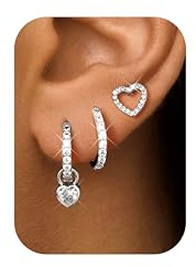 Chriscoco Boucles d'Oreilles Femme Acier Inoxydable Creoles Or Argent Femme