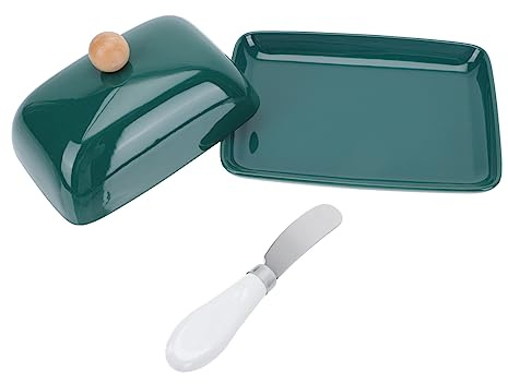 VICASKY Boîte à Beurre Avec Couvercle Et Plateau Céramique Pour Présentation De Fromage Et Conservation Aliments