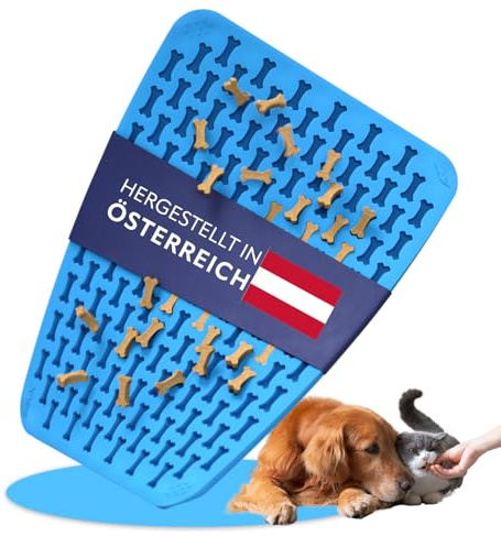 SIOUX österreichische Backmatte für Hundekekse MEDIUM Knochenform (2,6cm) Silikon Backmatte, Backform für Hundekekse und Leckerlis, Knochenbackform, Antihaftend und Lebensmittelecht (BPA-Frei) (Blau)